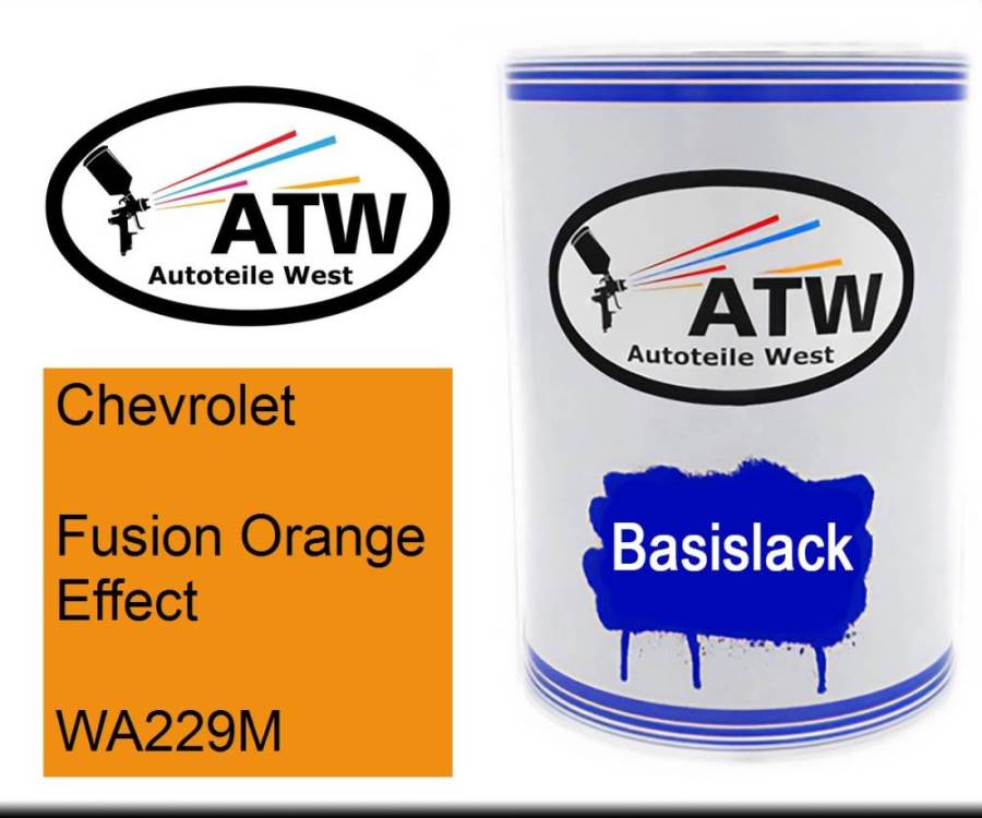 Chevrolet, Fusion Orange Effect, WA229M: 500ml Lackdose, von ATW Autoteile West.